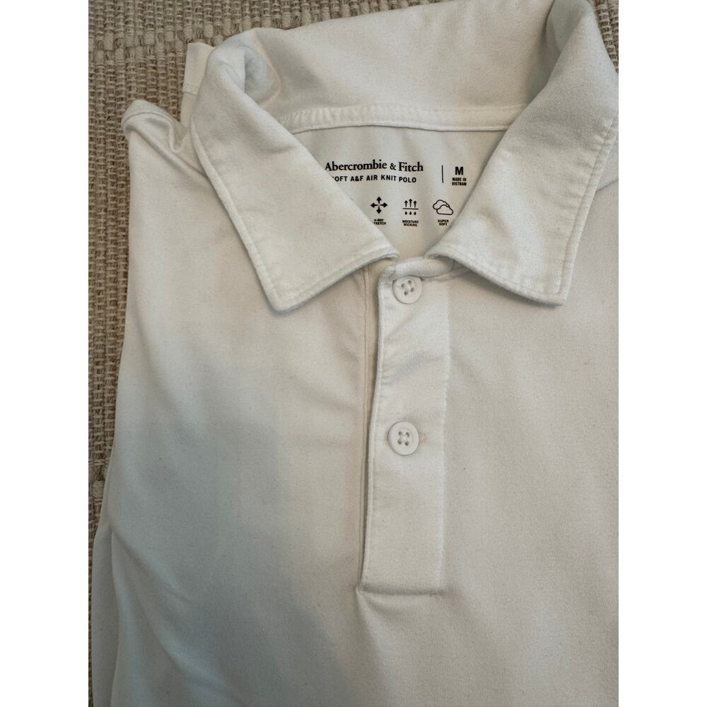 Abercrombie & Fitch Men's Airknit Polo white size Medium $60